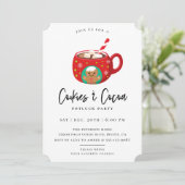 クッキー&ココアクリスマスパーティの招待状 招待状 (スタンド正面)