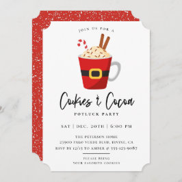 クッキー&ココアクリスマスパーティの招待状 招待状