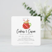 クッキー&ココアクリスマスパーティの招待状 招待状 (スタンド正面)