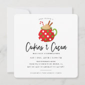 クッキー&ココアクリスマスパーティの招待状 招待状 (正面)