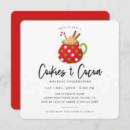 クッキー&ココアクリスマスパーティの招待状 招待状