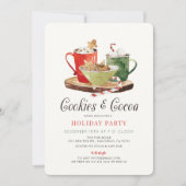 クッキー&ココアクリスマスホリデーパーティー 招待状 (正面)