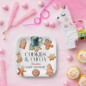 クッキー&ココアクリスマスホリデーベビーシャワー ペーパープレート (パーティー)
