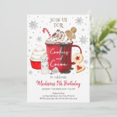 クッキー&ココアホットココアウィンター誕生日 招待状 (スタンド正面)