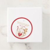 クッキー&ココアホットチョコレートレッドマグカップ誕生日 フェイバータグ (インサイチュ)