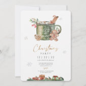 クッキー&ココアホリデークリスマスパーティー 招待状 (正面)