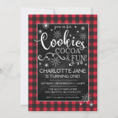 クッキー ココア＆ファン プライド柄 バースデー インビテーション (正面)