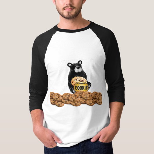 クッキー+スイーツ+デザート+かわいい+動物+くま+美味しい Tシャツ (正面)