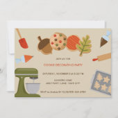クッキー デコレーション パーティー 招待状 (正面)