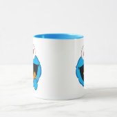 クッキー ハート型の目をしたスマイリングフェース マグカップ (中央)