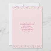 クッキー ベイビー シャワー ガール 招待状 (裏面)