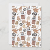 クッキー & ホットココア チョコレート キッズ 冬の誕生日 招待状 (裏面)