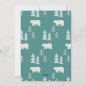 クッキー&ホットチョコレートティール(緑がかった色)誕生日招待状 シーズンカード (裏面)