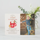 クッキー&ホットチョコレートフォト誕生日招待状 シーズンカード (スタンド正面)