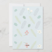 クッキー&ホットチョコレートブルー誕生日招待状 シーズンカード (裏面)