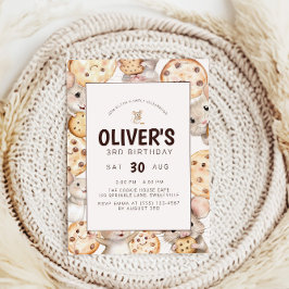 クッキー&マウス子供の誕生日招待状 招待状