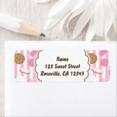 クッキー&ミルクピンクガールズパーティー住所 シール (インサイチュ)