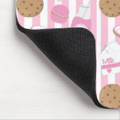 クッキー&ミルクピンクベーカリーかわいいコンピュータマウスパッド マウスパッド (コーナー)