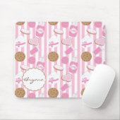 クッキー&ミルクピンクベーカリーかわいいコンピュータマウスパッド マウスパッド (マウス)