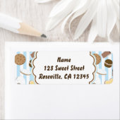 クッキー&ミルクブルーボーイズパーティー住所 シール (インサイチュ)