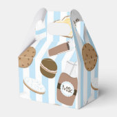 クッキー&ミルクブルー誕生日パーティーの好意ボックス フェイバーボックス (裏面サイド)