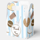 クッキー&ミルクブルー誕生日パーティーの好意ボックス フェイバーボックス (オープン)