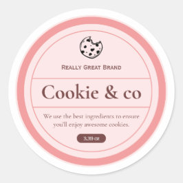 クッキー ラベル、ヨーグルト ラベル、瓶用ラベル ラウンドシール