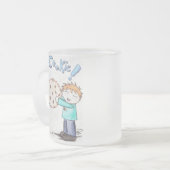 "クッキー!" 曇らされたガラスのマグ フロストグラスマグカップ (正面左)