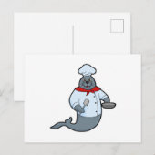 クックとしてシール パン＆スパチュラ付き ポストカード (正面/裏面)