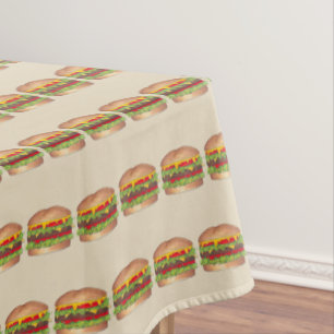 クックアウトハンバーガーチーズバーガーファストフード テーブルクロス