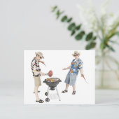 クックアウトパーティの招待状 ポストカード (スタンド正面)