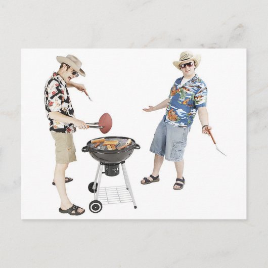 クックアウトパーティの招待状 ポストカード (正面)