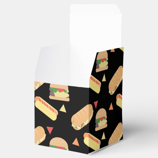 クックアウトホットドッグバーガー食べ物サンドイッチパーティー フェイバーボックス (オープン)