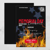 クックアウト メモリアルデー イベント 愛国者向けチラシ 招待状 (正面/裏面)