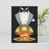 クックアウトBBQタキシードハンバーガー招待状 招待状 (スタンド正面)