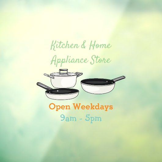 クックウェアセット漫画イラストレーション ウィンドウサイン (シート3)