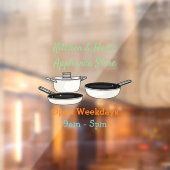 クックウェアセット漫画イラストレーション ウィンドウサイン (シート2)