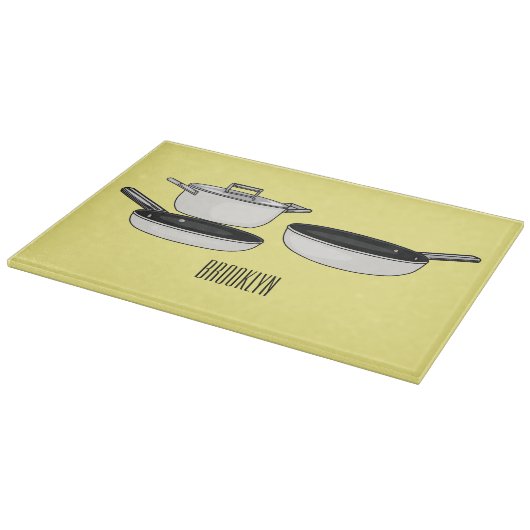 クックウェアセット漫画イラストレーション カッティングボード (角)