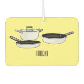 クックウェアセット漫画イラストレーション カーエアーフレッシュナー (正面)