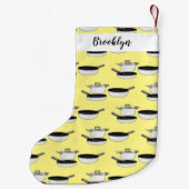 クックウェアセット漫画イラストレーション スモールクリスマスストッキング (裏面)