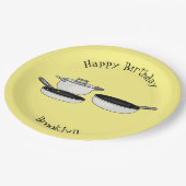 クックウェアセット漫画イラストレーション ペーパープレート (アングル)