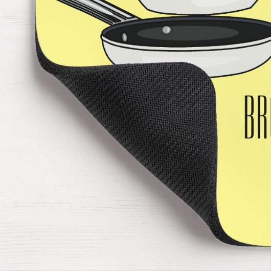 クックウェアセット漫画イラストレーション マウスパッド (コーナー)