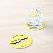 クックウェアセット漫画イラストレーション ラウンドペーパーコースター (インサイチュ)