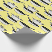 クックウェアセット漫画イラストレーション ラッピングペーパー (角)