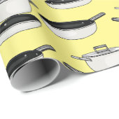 クックウェアセット漫画イラストレーション ラッピングペーパー (ロールコーナー)