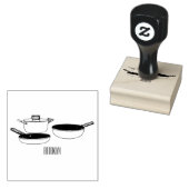 クックウェアセット漫画イラストレーション ラバースタンプ (押印)