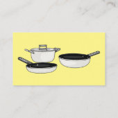 クックウェアセット漫画イラストレーション 名刺 (裏面)