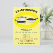 クックウェアセット漫画イラストレーション 招待状 (スタンド正面)