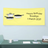 クックウェアセット漫画イラストレーション 横断幕 (トレードショー)