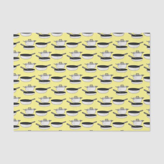 クックウェアセット漫画イラストレーション 薄葉紙 (正面)